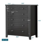 Commode, armoire de rangement de chambre avec poignée rétro en forme de coquille