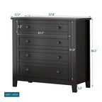 Commode, armoire de rangement de chambre avec poignée rétro en forme de coquille