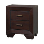 Chambre à coucher 5 pièces Oatfield Cacao foncé avec 2 tables de chevet