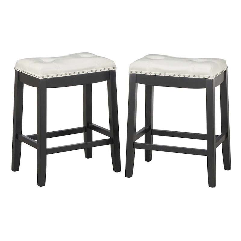 Lot de 2 tabourets de bar rembourrés de 74 cm de haut