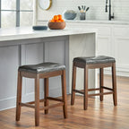 Lot de 2 tabourets de bar rembourrés de 74 cm de haut
