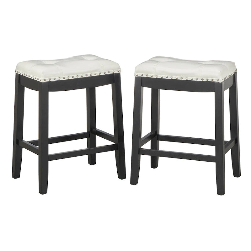 Lot de 2 tabourets de bar rembourrés de 74 cm de haut