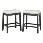 Lot de 2 tabourets de bar rembourrés de 74 cm de haut