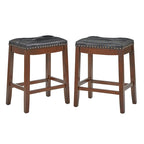Lot de 2 tabourets de bar rembourrés de 74 cm de haut