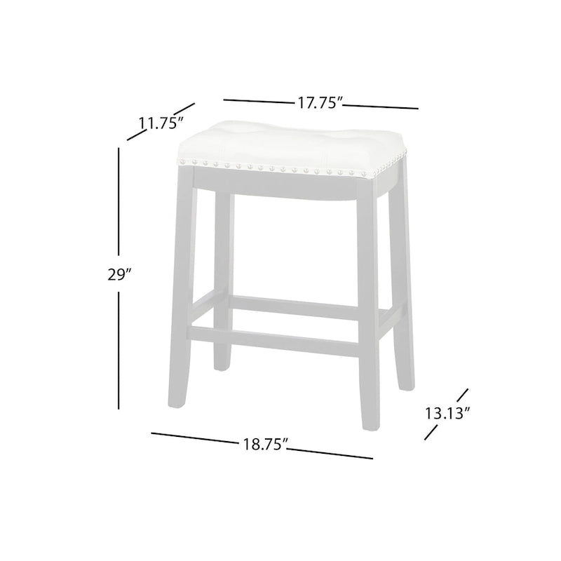 Lot de 2 tabourets de bar rembourrés de 74 cm de haut
