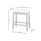 Lot de 2 tabourets de bar rembourrés de 74 cm de haut