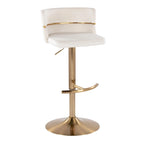 Tabourets de bar réglables avec repose-pieds rond en T, lot de 2