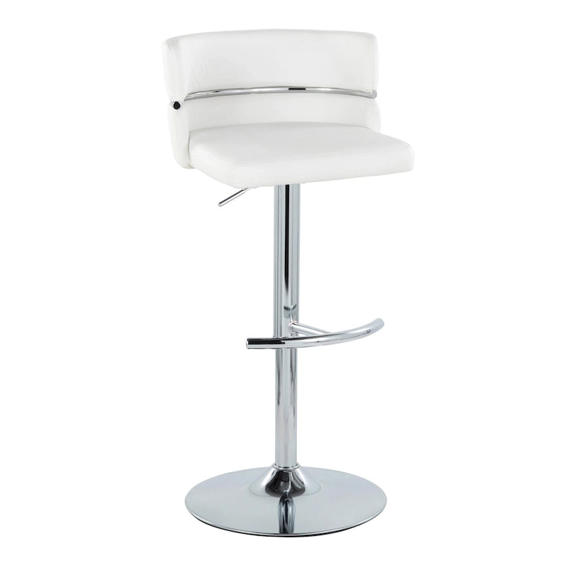 Tabourets de bar réglables avec repose-pieds rond en T, lot de 2