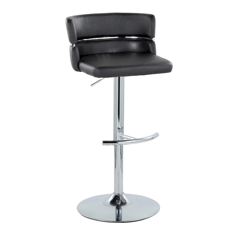 Tabourets de bar réglables avec repose-pieds rond en T, lot de 2