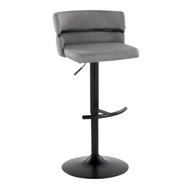 Tabourets de bar réglables avec repose-pieds rond en T, lot de 2