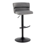 Tabourets de bar réglables avec repose-pieds rond en T, lot de 2