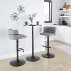 Tabourets de bar réglables avec repose-pieds rond en T, lot de 2