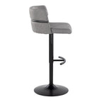 Tabourets de bar réglables avec repose-pieds rond en T, lot de 2