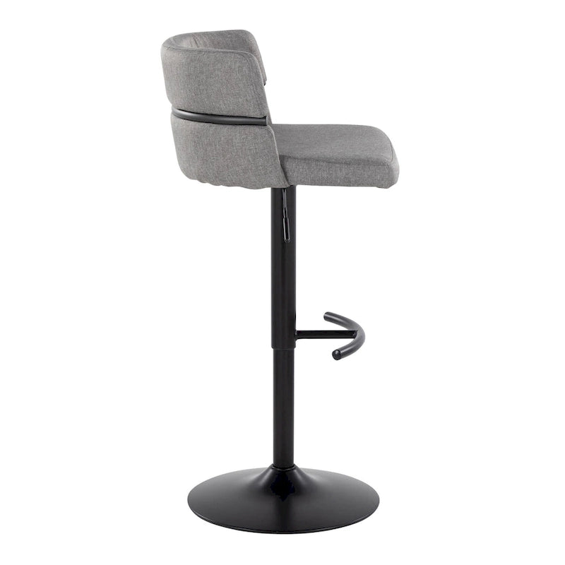 Tabourets de bar réglables avec repose-pieds rond en T, lot de 2