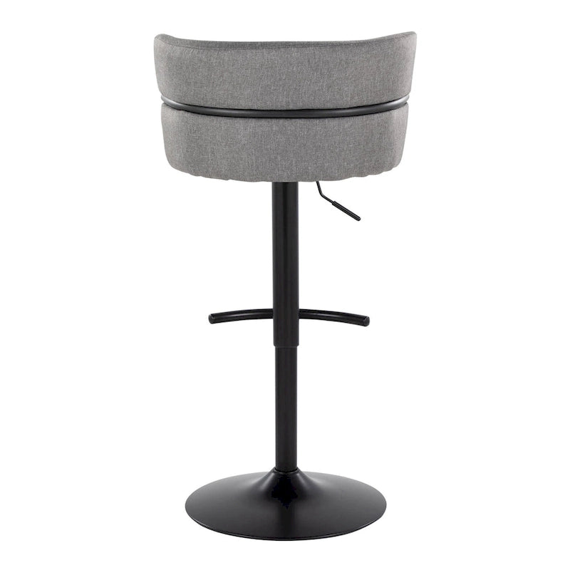 Tabourets de bar réglables avec repose-pieds rond en T, lot de 2