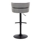 Tabourets de bar réglables avec repose-pieds rond en T, lot de 2
