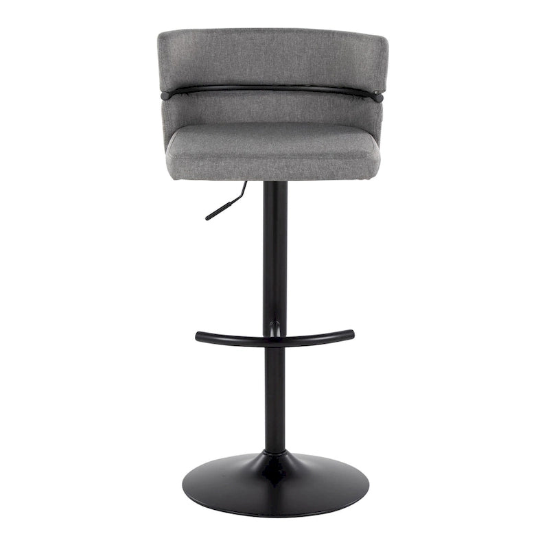 Tabourets de bar réglables avec repose-pieds rond en T, lot de 2