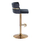 Tabourets de bar réglables avec repose-pieds rond en T, lot de 2