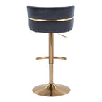 Tabourets de bar réglables avec repose-pieds rond en T, lot de 2