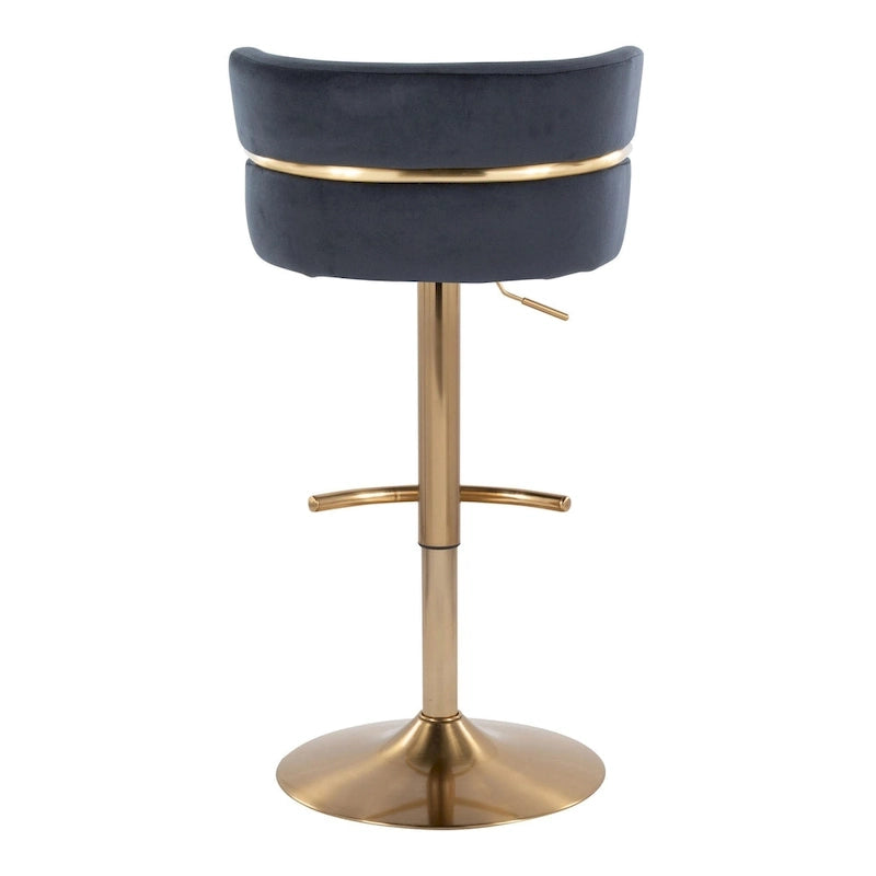 Tabourets de bar réglables avec repose-pieds rond en T, lot de 2
