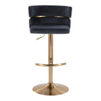 Tabourets de bar réglables avec repose-pieds rond en T, lot de 2