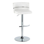 Tabourets de bar réglables avec repose-pieds rond en T, lot de 2