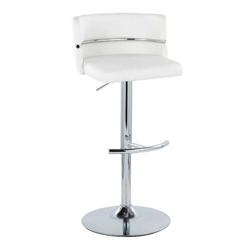 Tabourets de bar réglables avec repose-pieds rond en T, lot de 2