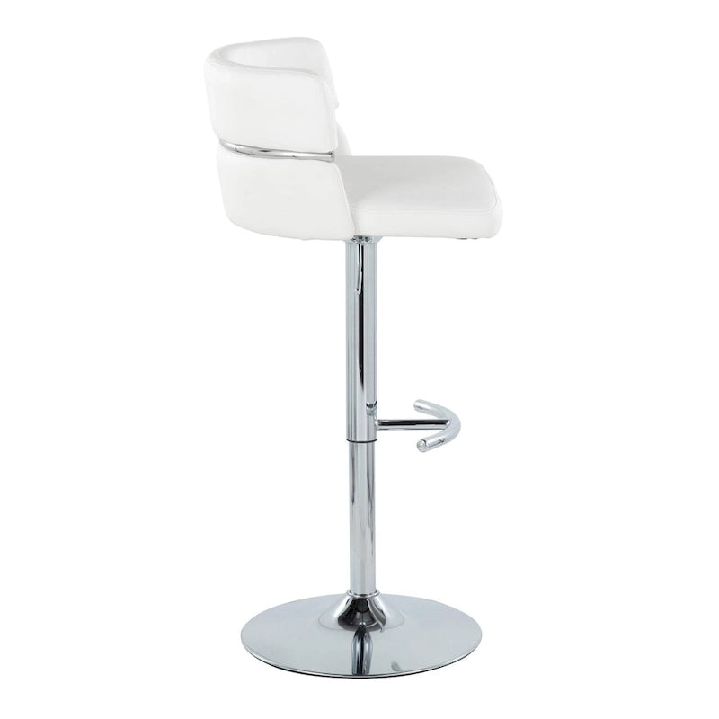 Tabourets de bar réglables avec repose-pieds rond en T, lot de 2