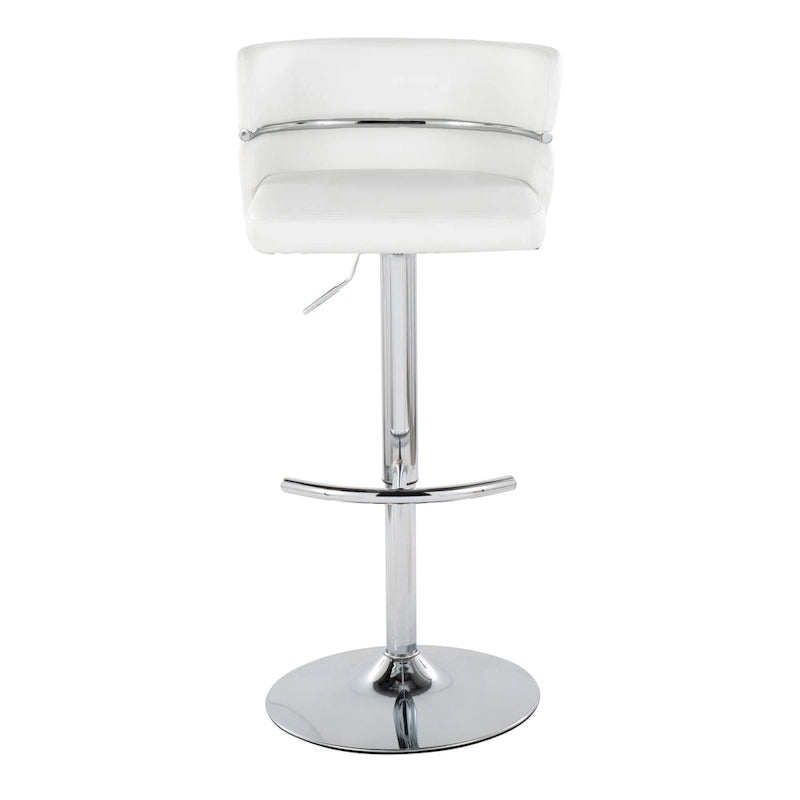 Tabourets de bar réglables avec repose-pieds rond en T, lot de 2
