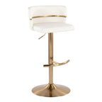 Tabourets de bar réglables avec repose-pieds rond en T, lot de 2