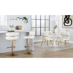 Tabourets de bar réglables avec repose-pieds rond en T, lot de 2