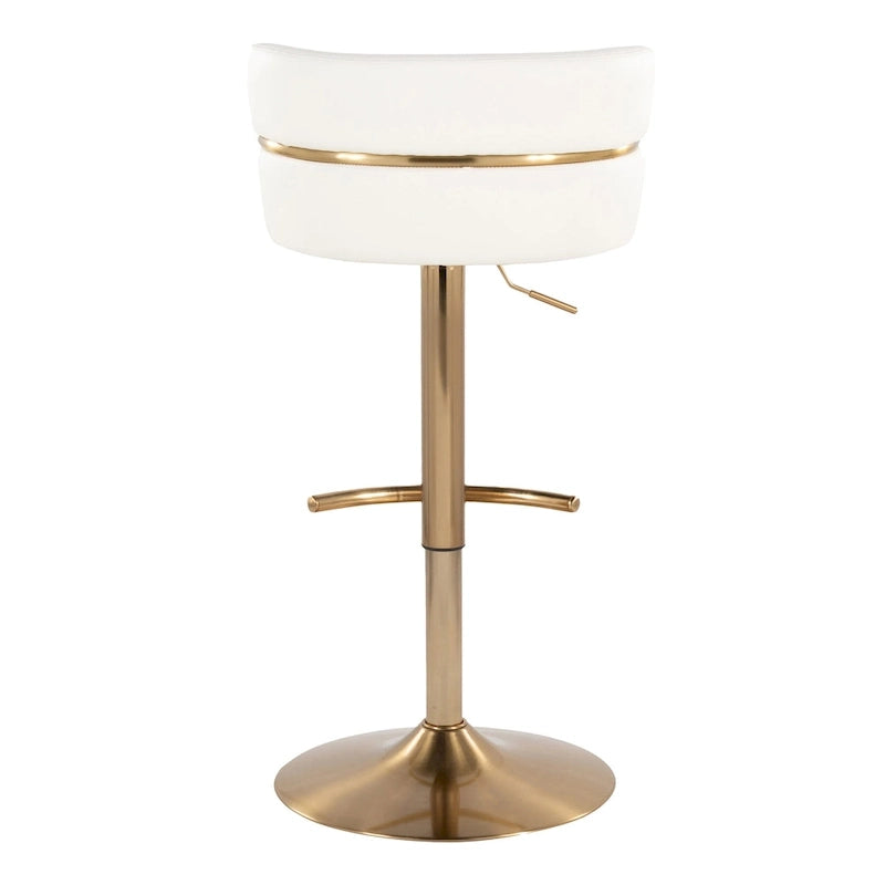Tabourets de bar réglables avec repose-pieds rond en T, lot de 2