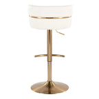 Tabourets de bar réglables avec repose-pieds rond en T, lot de 2