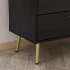 Commode à 5 tiroirs avec cadre en fer noir industriel