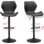 Tabourets de bar Lot de 2 tabourets de bar hauteur comptoir rembourrés pivotants