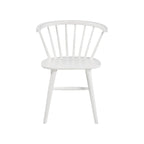 Lot de 2 chaises de salle à manger en bois massif blanc - L56 x P53 x H76 cm