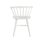 Lot de 2 chaises de salle à manger en bois massif blanc - L56 x P53 x H76 cm