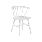 Lot de 2 chaises de salle à manger en bois massif blanc - L56 x P53 x H76 cm