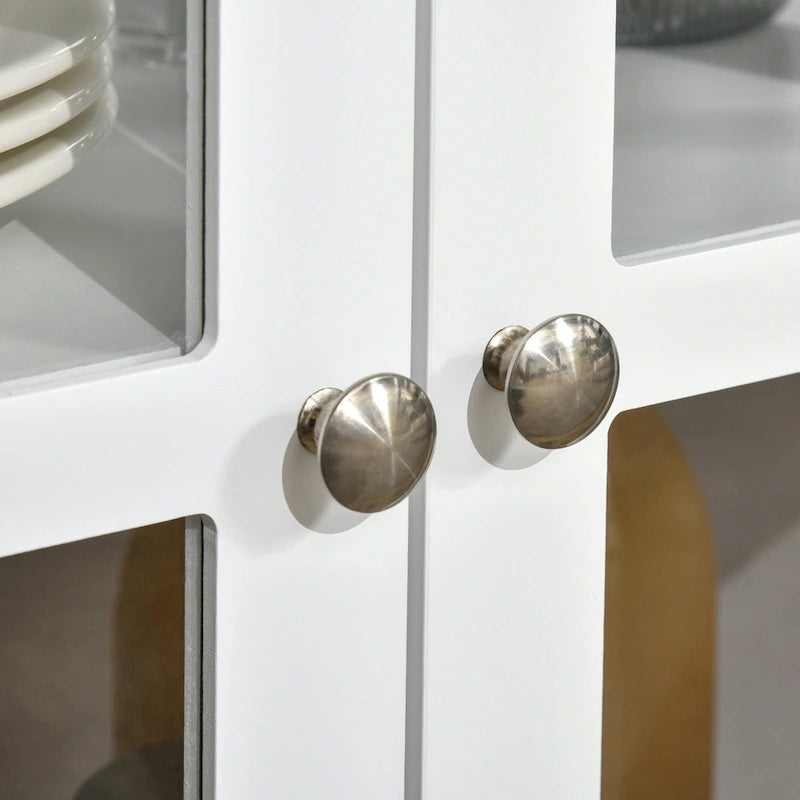 Buffet de cuisine avec étagère réglable et portes en verre