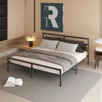 Lit Plateforme Métal King Size avec Tête de Lit