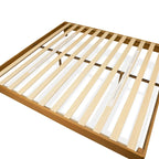 Cadre de lit plateforme King avec 4 pieds en bois massif et 2 pieds centraux supplémentaires