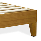 Cadre de lit plateforme King avec 4 pieds en bois massif et 2 pieds centraux supplémentaires