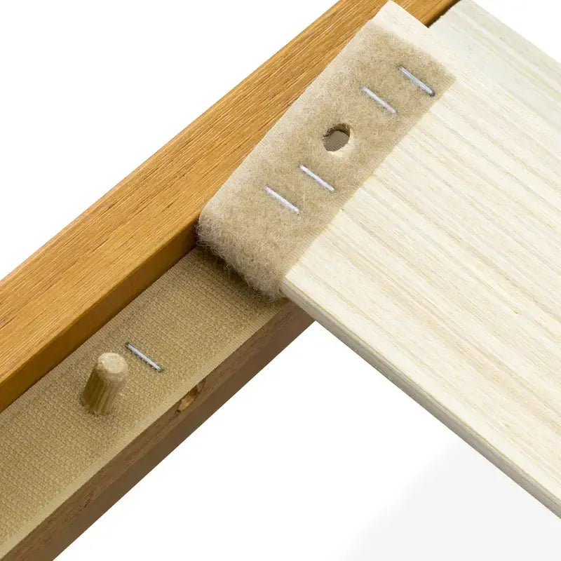 Cadre de lit plateforme King avec 4 pieds en bois massif et 2 pieds centraux supplémentaires