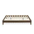 Cadre de lit plateforme King avec 4 pieds en bois massif et 2 pieds centraux supplémentaires