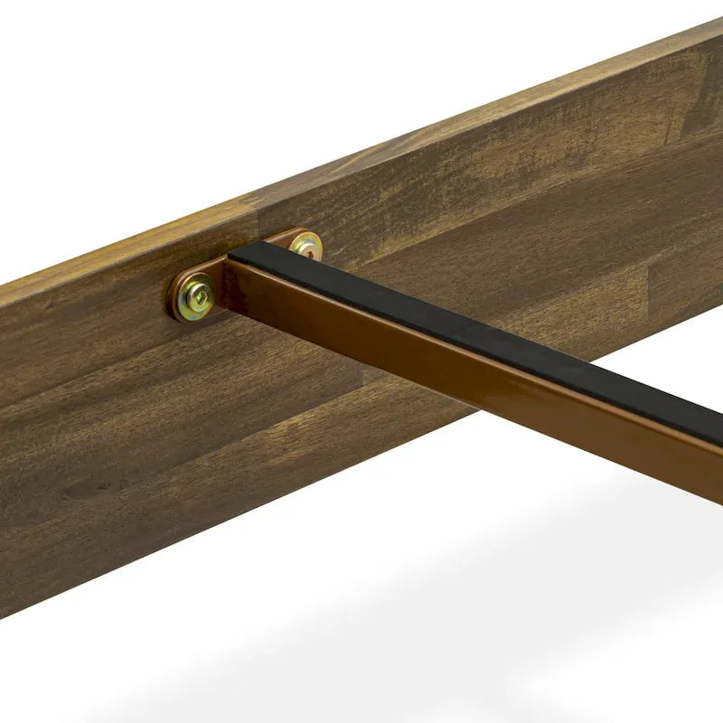 Cadre de lit plateforme King avec 4 pieds en bois massif et 2 pieds centraux supplémentaires