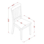 Ensemble de salle à manger rond 7 pièces avec 6 chaises - Noir et cerise