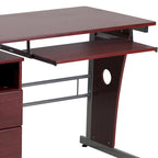 Bureau informatique à 3 tiroirs avec tablette clavier