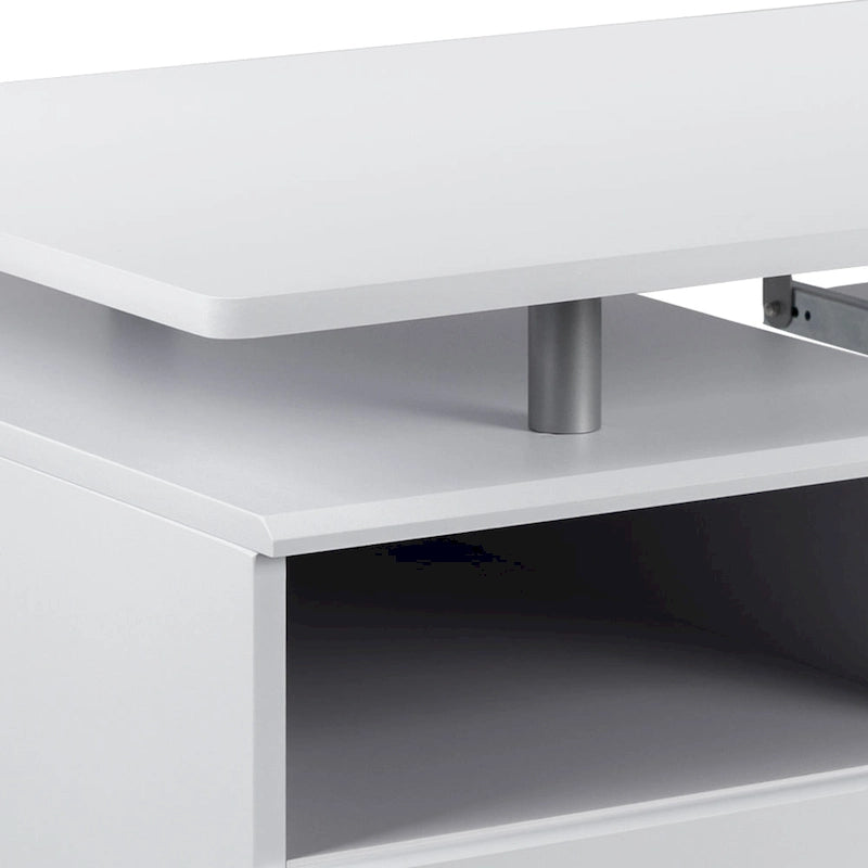 Bureau informatique à 3 tiroirs avec tablette clavier