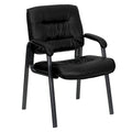 Fauteuil de salon exécutif LeatherSoft avec cadre gris titane