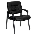 Fauteuil de salon exécutif LeatherSoft avec cadre gris titane